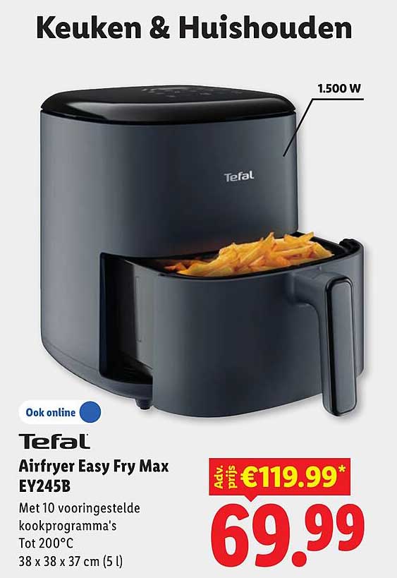 Tefal Airfryer Easy Fry Max EY245B