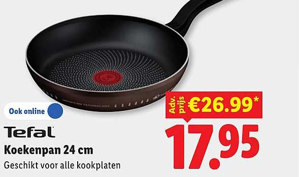 Tefal Koekenpan 24 cm Geschikt voor alle kookplaten