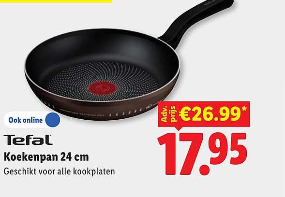 Tefal Koekenpan 24 cm Geschikt voor alle kookplaten