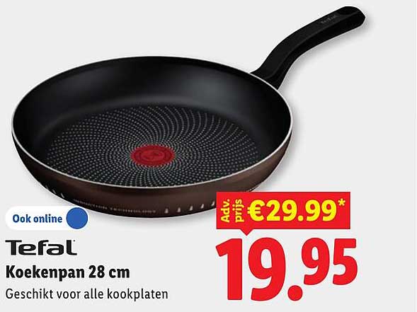 Tefal Koekenpan 28 cm Geschikt voor alle kookplaten