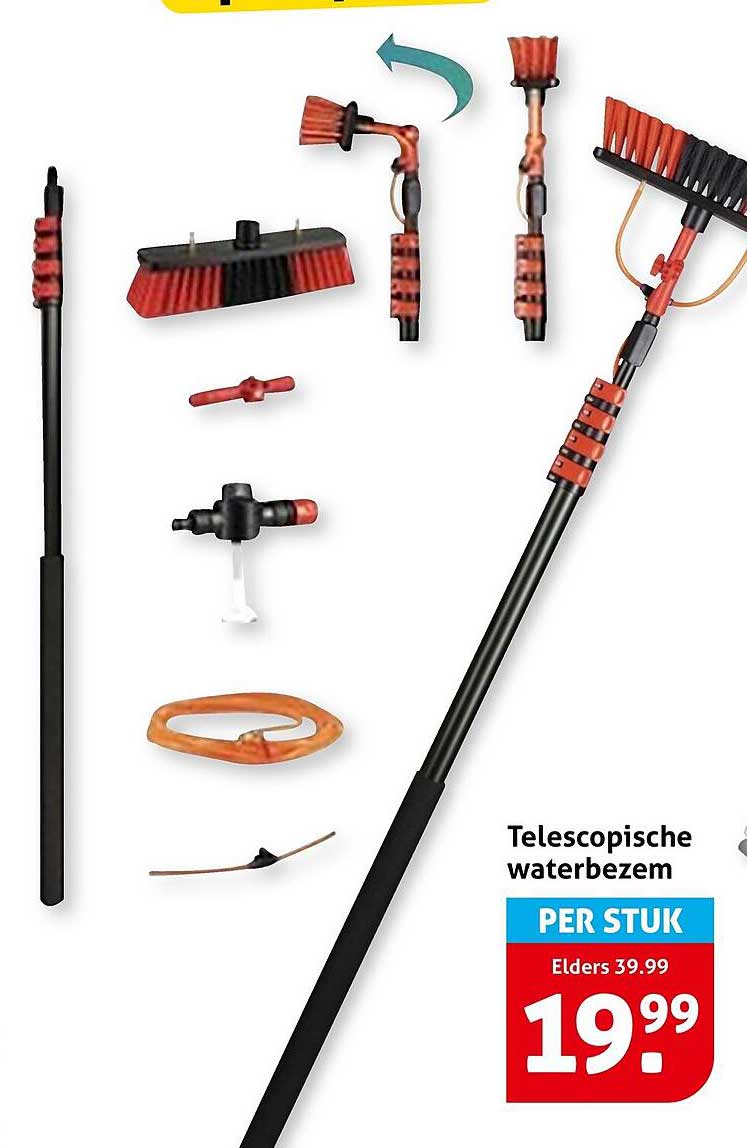 Telescopische waterbezem