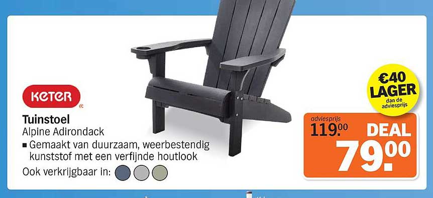 Tuinstoel Alpine Adirondack