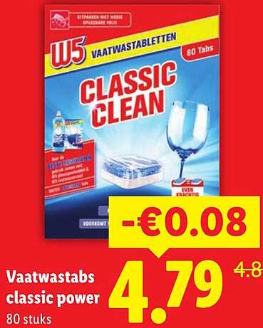 Vaatwastabs classic power 80 stuks
