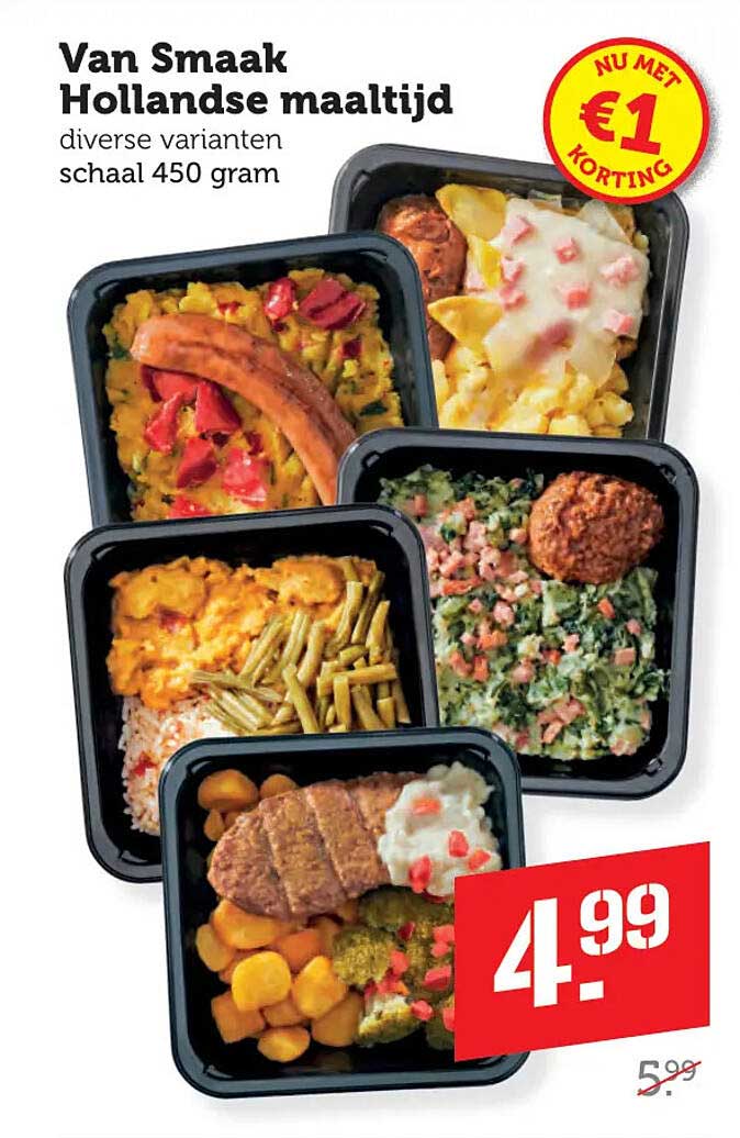 Van Smaak Hollandse maaltijd diverse varianten schaal 450 gram