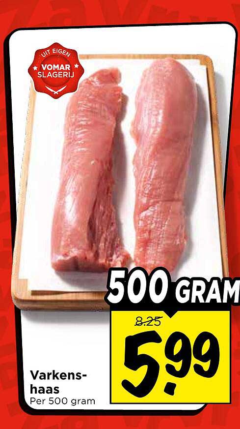 Varkens-haas Per 500 gram