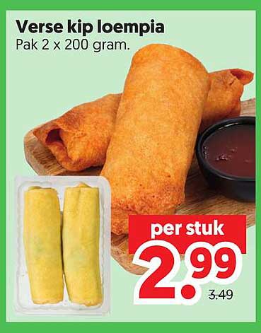 Verse kip loempia Pak 2 x 200 gram.