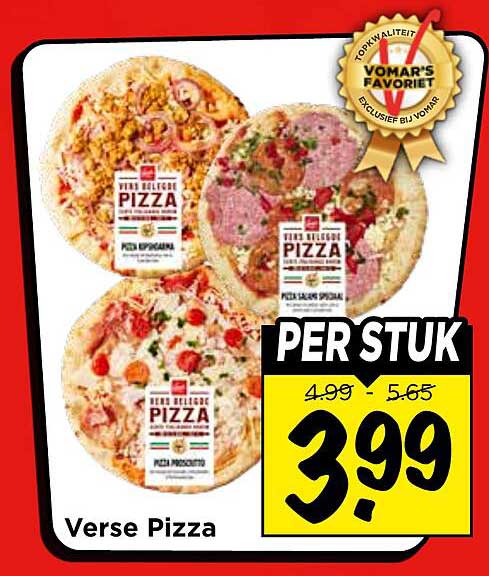Verse Pizza PER STUK