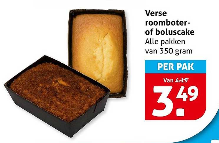 Verse roomboter- of boluscake