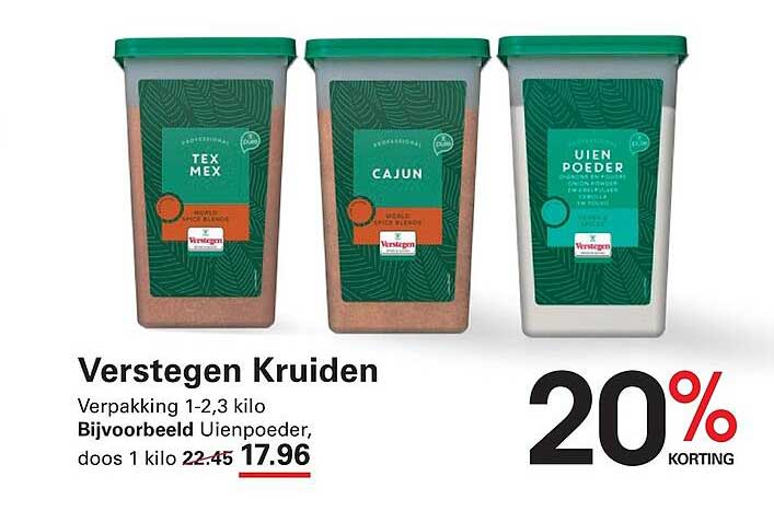 Verstegen Kruiden 20% KORTING