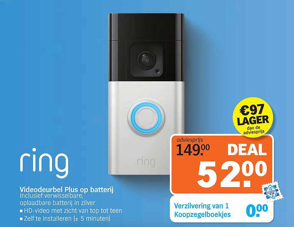Videodeurbel Plus op batterij
