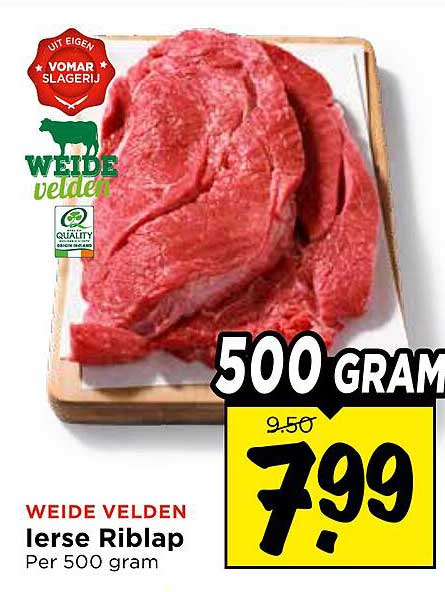 WEIDE VELDEN Ierse Riblap Per 500 gram