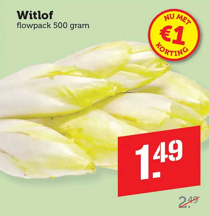 Witlof flowpack 500 gram