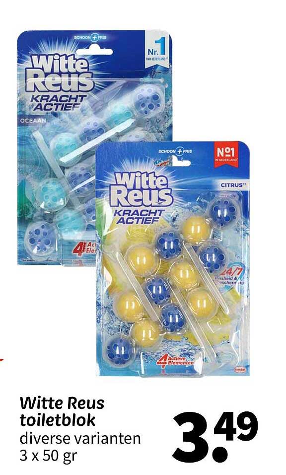 Witte Reus toiletblok diverse varianten 3 x 50 gr