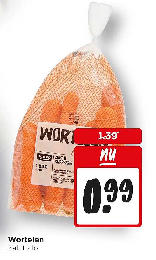 Wortelen Zak 1 kilo