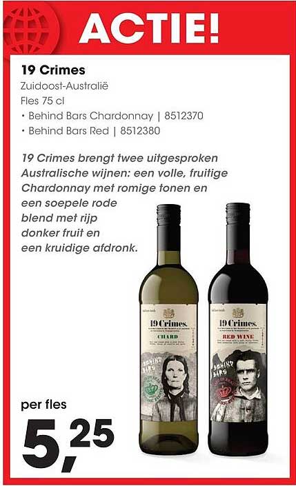 19 Crimes Zuidost-Australië Fles 75 cl