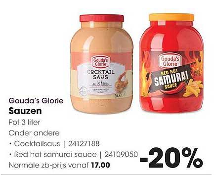 Gouda's Glorie Sauzen Pot 3 liter