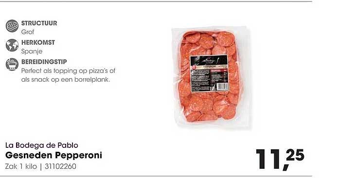 La Bodega de Pablo Gesneden Pepperoni