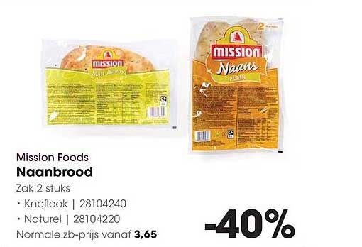 Mission Foods Naanbrood