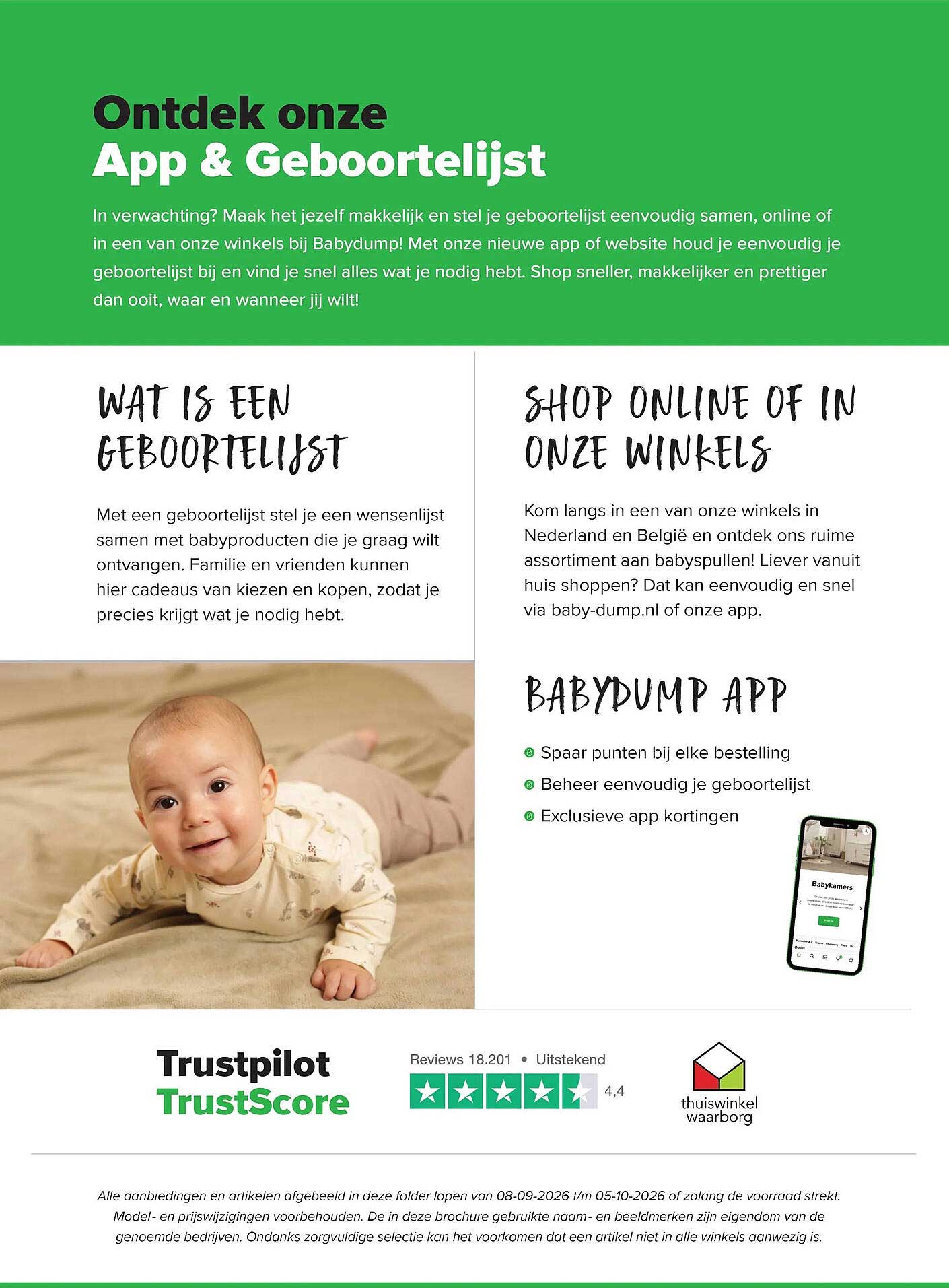 Ontdek onze App & Geboortelijst