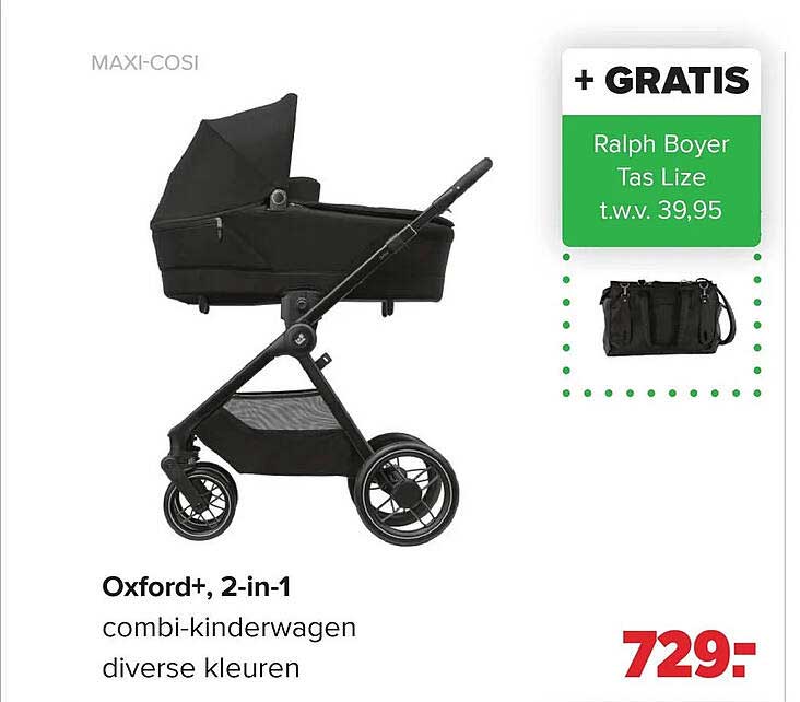 Oxford+, 2-in-1 combi-kinderwagen diverse kleuren + GRATIS Ralph Boyer Tas Lize t.w.v. 39,95