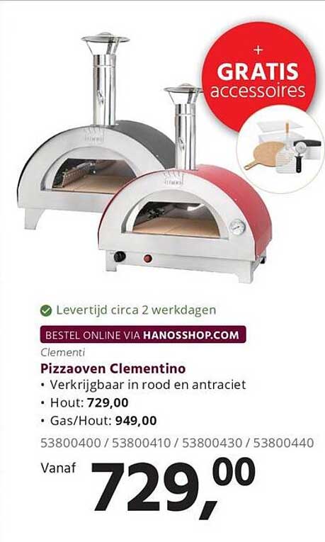 Pizzaoven Clementino + GRATIS accessoires