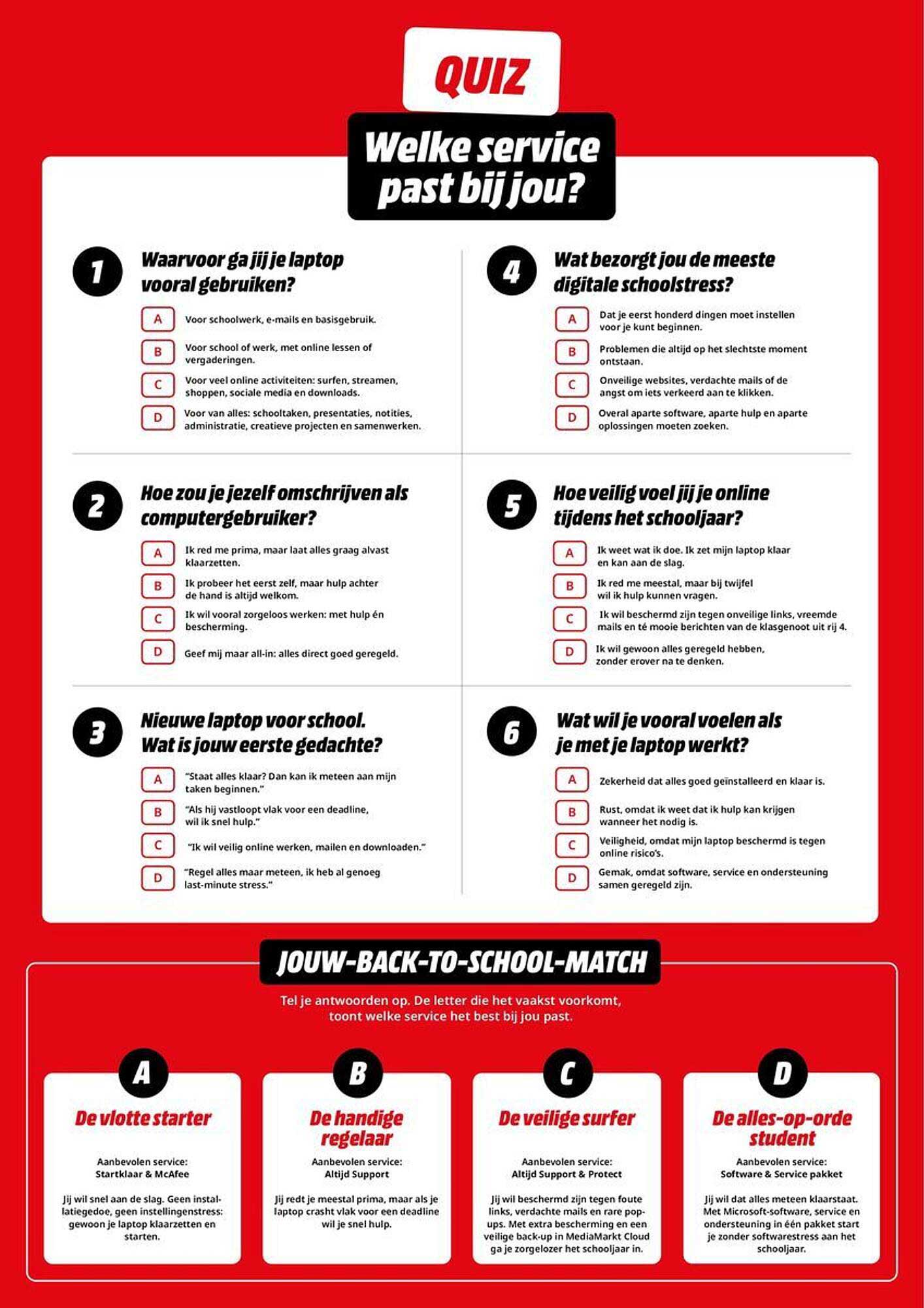 QUIZ Welke service past bij jou?