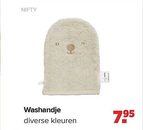 Washandje diverse kleuren