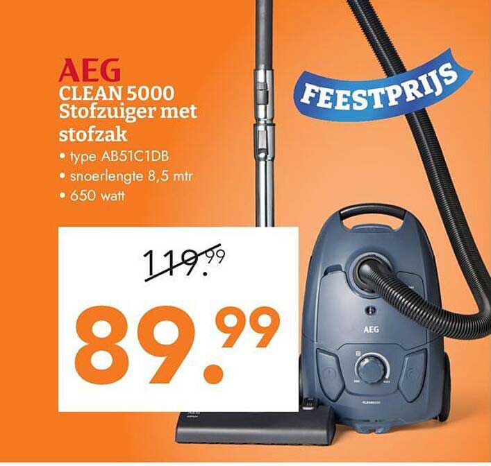 AEG CLEAN 5000 Stofzuiger met stofzak FEESTPRIJS