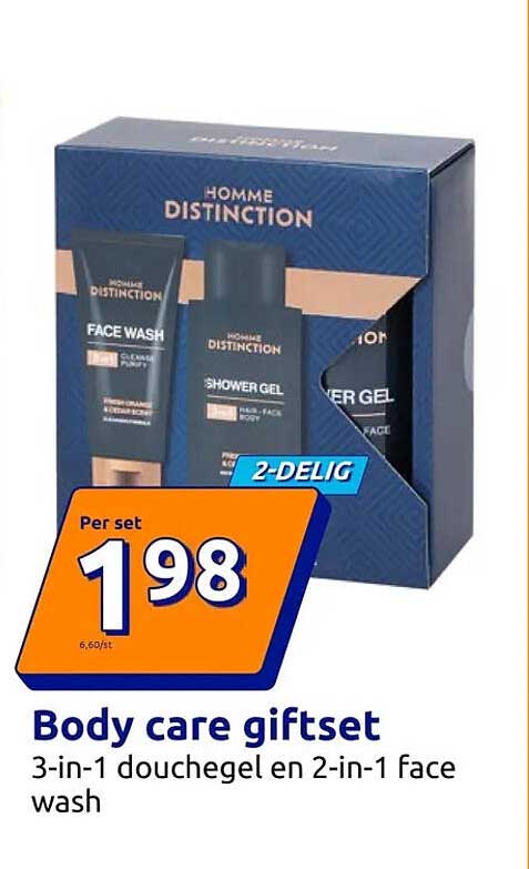 Body care giftset 3-in-1 douchegel en 2-in-1 face wash 2-delig