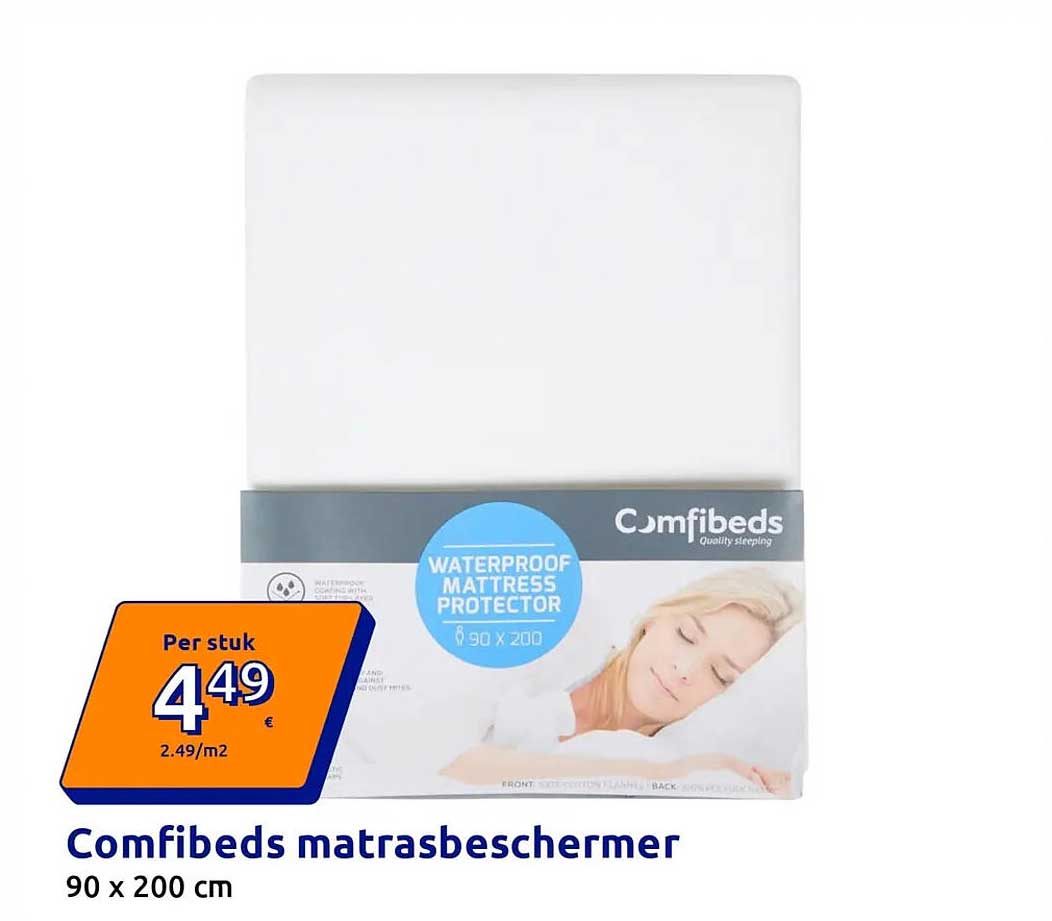 Comfibeds matrasbeschermer 90 x 200 cm