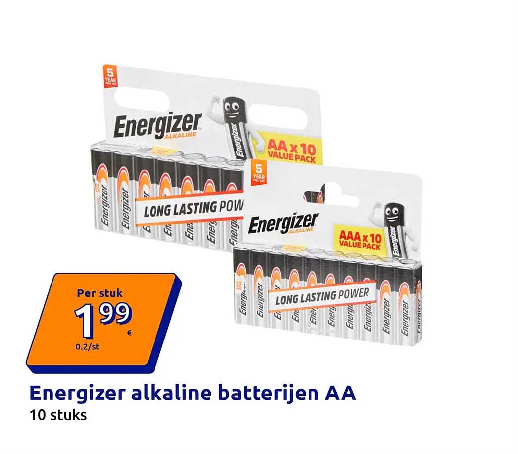Energizer alkaline batterijen AA 10 stuks