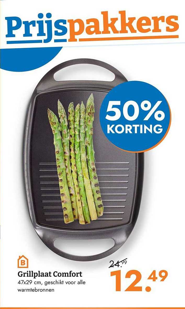 Grillplaat Comfort 50% korting