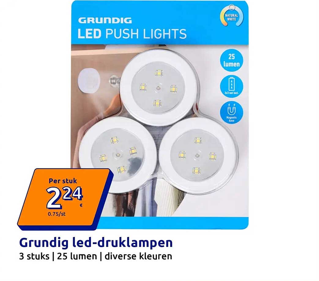 Grundig led-druklampen