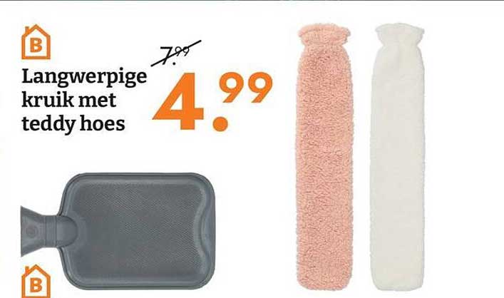 Langwerpige kruik met teddy hoes