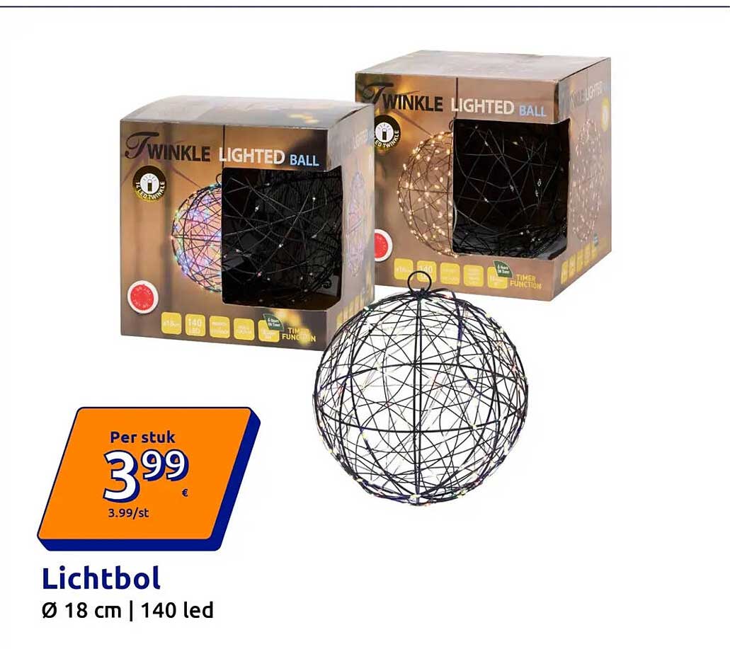 Lichtbol Ø 18 cm | 140 led