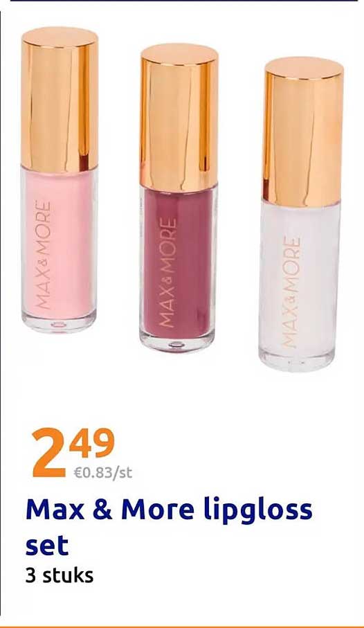 Max & More lipgloss set 3 stuks