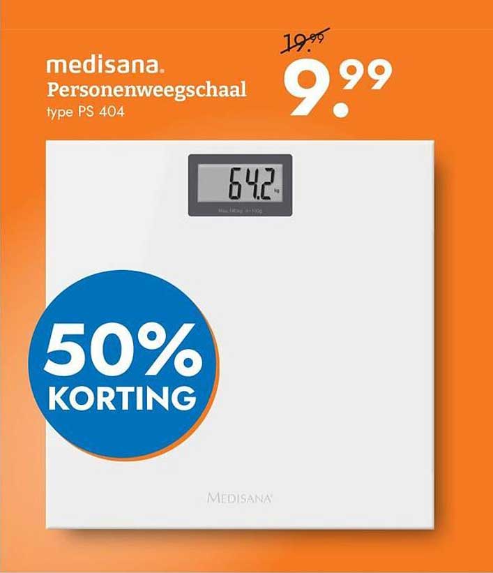 medisana Personenweegschaal type PS 404 50% KORTING