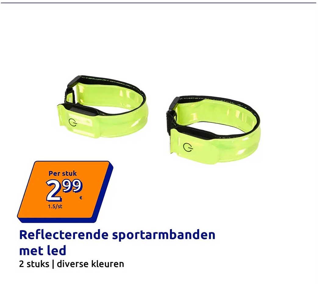 Reflecterende sportarmbanden met led