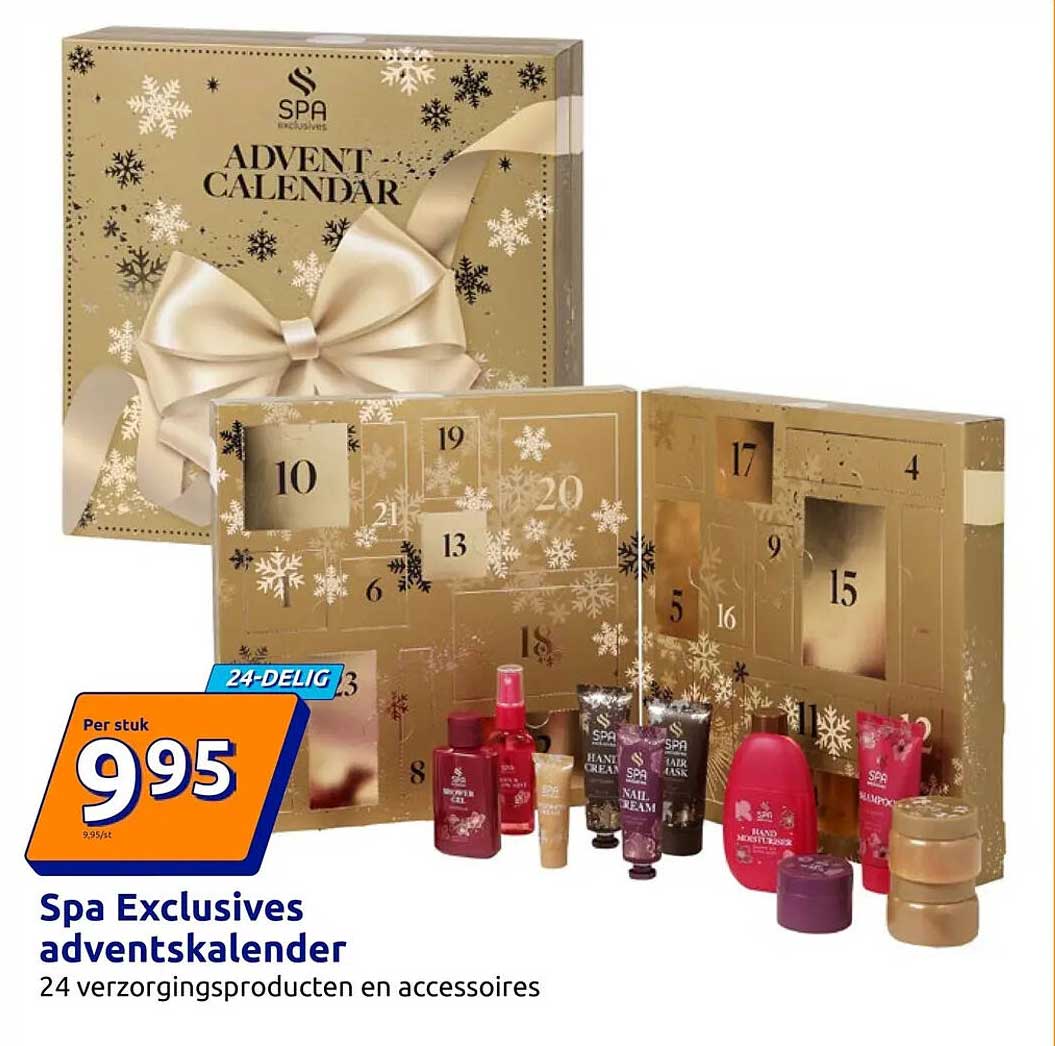 Spa Exclusives adventskalender 24 verzorgingsproducten en accessoires