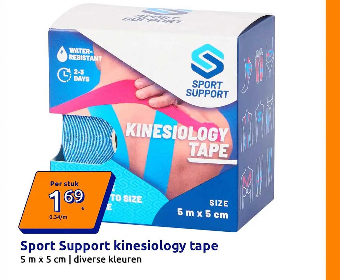 Sport Support kinesiology tape 5 m x 5 cm | diverse kleuren