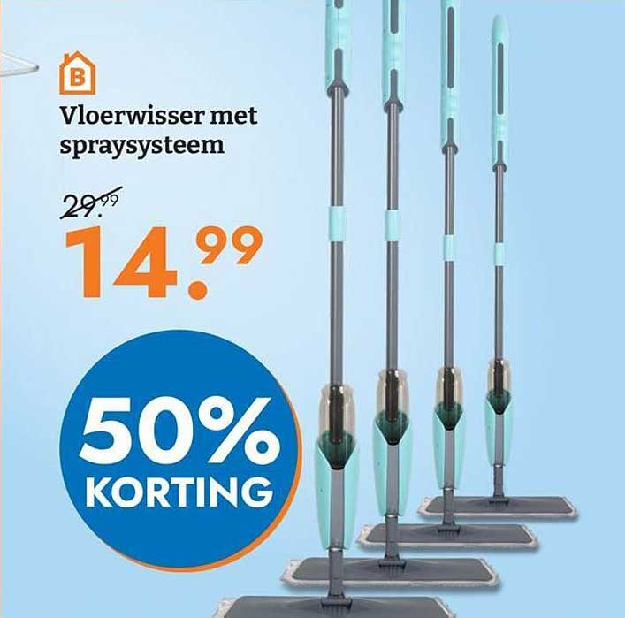 Vloerwisser met spraysysteem 50% KORTING