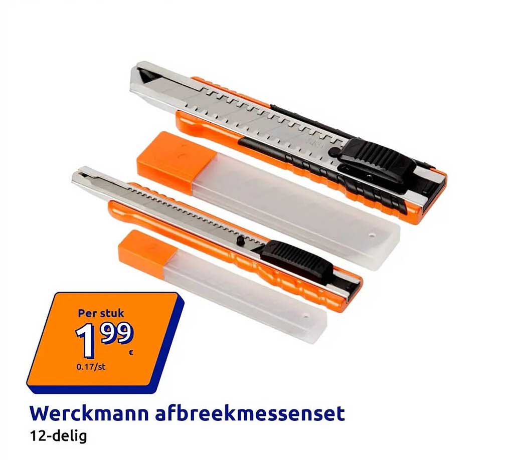 Werckmann afbreekmessenset 12-delig