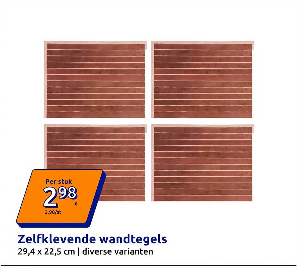 Zelfklevende wandtegels 29,4 x 22,5 cm | diverse varianten