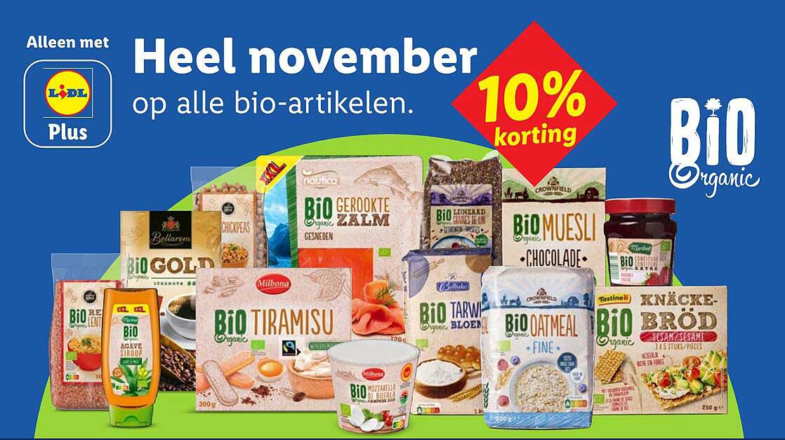 10% korting op alle bio-artikelen