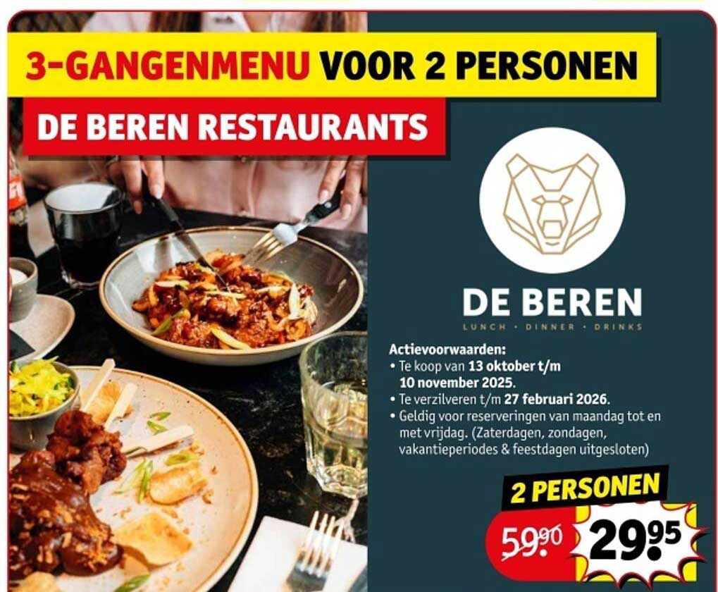 3-GANGENMENU VOOR 2 PERSONEN