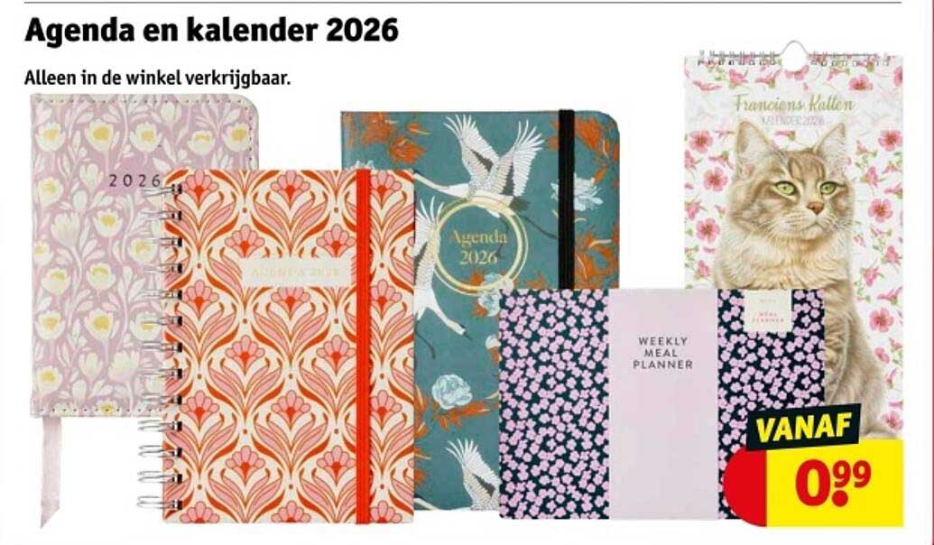Agenda en kalender 2026