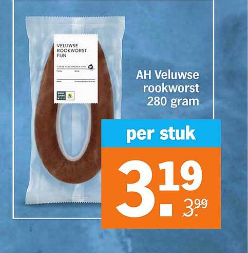 AH Veluwse rookworst 280 gram
