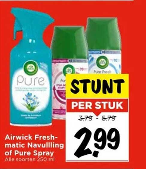 Airwick Fresh-matic Navulling of Pure Spray