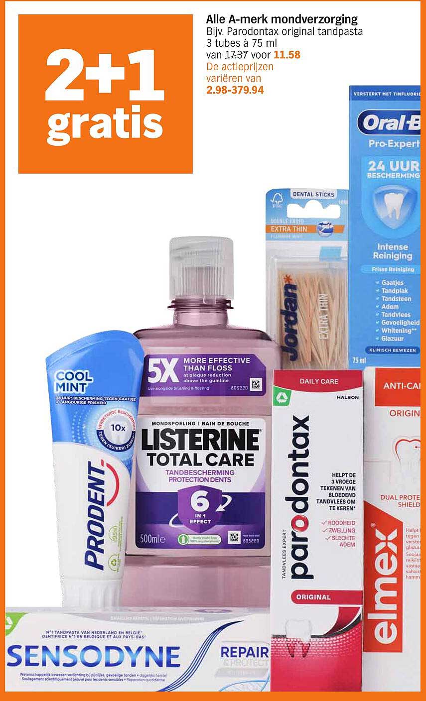 Alle A-merk mondverzorging