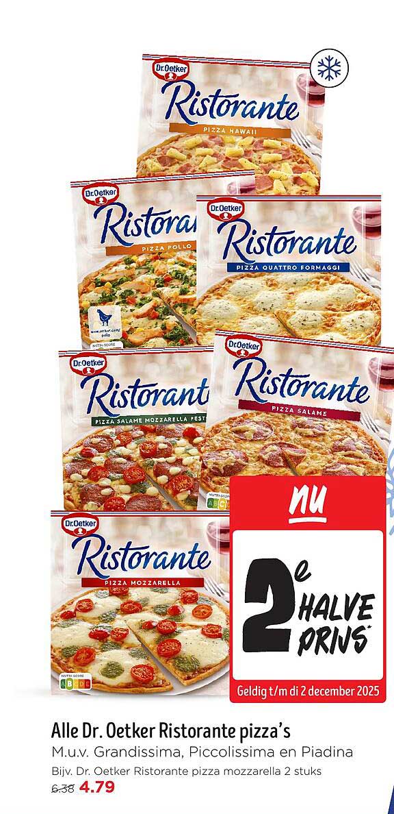 Alle Dr. Oetker Ristorante pizza's